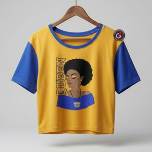 Sigma Gamma Rho Soror broderie femmes Polyester chemise courte | SGRH sororité sublimé dames sur mesure Jogging cropeed top - Product Image 3