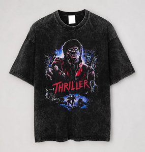 T-shirt imprimé vintage de qualité supérieure pour homme, manches courtes, col rond, coupe classique, en jersey de coton, motif lettres sur le devant, coupe ajustée - Product Image 1