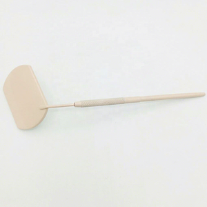 New Product <b>Square</b> Shape / Nude Shin Powder Coated Color Diamond Grip Handle Eyelash Extension <b>Mirror</b> Custom logo - Product Image 1