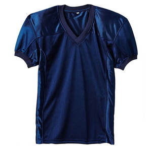 Maillot de football américain personnalisé 100 % polyester, maille épaisse, manches courtes, maillot de jeu pratique, durable, respirant, sportif - Product Image 3