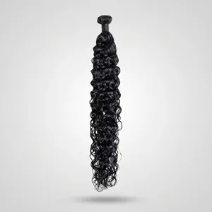 ผมแท้แบบม้วนลอน Remy Bulk Curly Hair แบบ Deep Curly Weave Bundles สีดำธรรมชาติ ฐานไหมอินเดีย แบบ Double Drawn ปรับขนาดได้ - Product Image 1