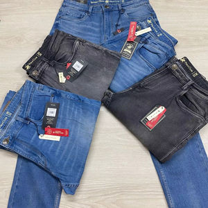 Jeans Rectos de Punto Azul Denim de Cintura Media, Cómodos, Lavados, Casuales, para Primavera, Verano, Otoño e Invierno, Elegantes, Formales, para Fiesta, Color Sólido - Product Image 5