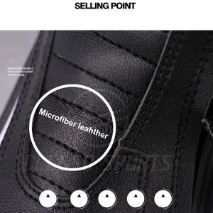 Chaussures en cuir pour moto pour hommes, antidérapantes, imperméables, bottes de moto, chaussures de moto en cuir imperméables pour hommes - Product Image 5