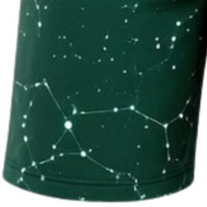 Emerald Green White Speckled Print Sports <b>Shorts</b> with <b>Elastic</b> <b>Waistband</b> Lightweight Breathable Athletic Gym Training - Product Image 6