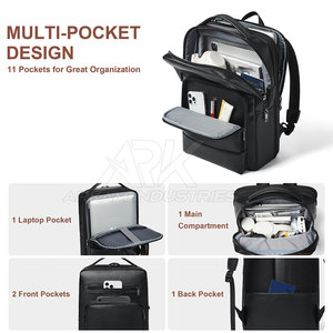 Mochila de Cuero de Moda, Mochila de Cuero para Portátil, Mochila de Cuero Segura, Estilo Organizador con Múltiples Bolsillos - Product Image 4