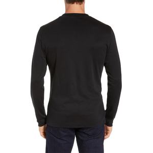 T-shirt Exclusif Homme Manches Longues Couleur Unie 100% Coton Écologique Respirant Personnalisable Vente en Gros Exportation en Vrac - Product Image 5