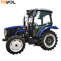 Tracteur agricole 4x4 de 80 CV avec moteur diesel Weichai, chargeur frontal automatique et transmission par engrenages