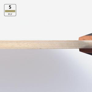 OFERTA: Madera de tenis de mesa TB5 FL 37001 para principiantes, ofensiva, con agarre flared, 5 capas de madera, alto rebote y control, 158x152mm - Product Image 4