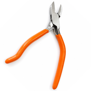 Pince coupante diagonale de précision à poignée orange, outil de coupe latérale en acier tranchant, prise en main durable - Product Image 6