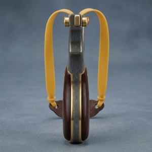 Tirachinas de Acero de Damasco Hecho a Mano con Patrón Decorativo, Artículo Coleccionable Premium para Exhibición y Decoración del Hogar OEM - Product Image 5