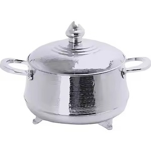 <b>Casserole</b> Hot Pot Black White Triangle Mosaic Body Polished Metal Dome Cover <b>Pan</b> for Hotel Restaurant <b>Casserole</b> Hot Pot - Product Image 2