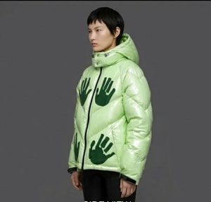 Veste doudoune matelassée coupe courte vintage en tissu épais, coupe-vent, à capuche, à changement de couleur, avec impression d'encre thermochromique personnalisée, style streetwear, pour l'hiver - Product Image 3