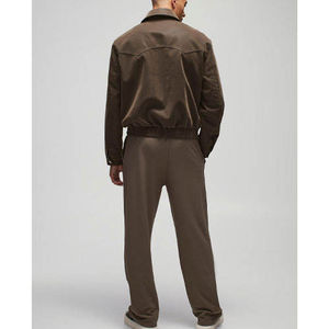 Pantalones de chándal acampanados para hombre, estilo casual, lavado ácido, de poliéster/algodón, pierna ancha, estilo urbano, OEM, venta al por mayor - Product Image 2