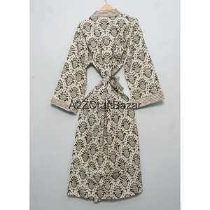 ชุดกิโมโนผ้าฝ้ายลายดอกไม้สีสันสดใส ดีไซน์ทันสมัย สไตล์ลำลอง ขายดีที่สุด พร้อมเข็มขัดปรับได้ ใส่ได้ทั้งฤดูร้อนและฤดูหนาว - Product Image 6