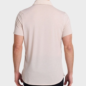 Polo à manches courtes pour homme en mélange de coton tricoté respirant, anti-plis, avec imprimé brodé, idéal pour le quotidien - Product Image 1