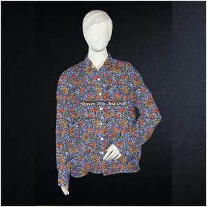 Camisa Túnica de Algodón con Estampado a Bloque, Camisa de Diseñador para Mujer, Estilo Boho Hippie, Camisa Informal, Hermosa Túnica de Algodón con Estampado a Bloque Hecho a Mano - Product Image 3