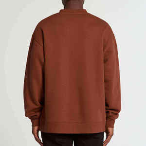 Sudadera de Cuello Redondo para Hombre, Color Rostroso, Corte Holgado, 100% Algodón Tejido, Estilo Casual para Otoño - Product Image 3