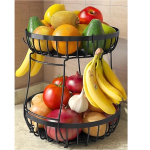 Contemporary Slatted Wire Mesh Fruit <b>Basket</b> Matte Black Powder Coated Metal Bowl Storage Vessel Dining <b>Table</b> Decor - Product Image 1