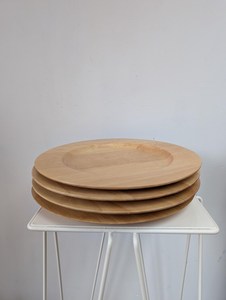 Plateau de service en bois massif, finition naturelle, plat en bois sans danger pour les aliments - Product Image 2