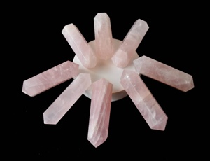 Cristales de Cuarzo Rosa de Primera Calidad al por Mayor, Puntas Dobles para Decoración y Regalos - Product Image 5