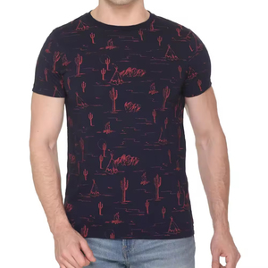 เสื้อยืดพิมพ์ลายซับลิเมชั่นสำหรับผู้ชายรุ่นใหม่ 100% ผ้าฝ้าย ทนทาน คุณภาพสูง ดีไซน์ปรับแต่งได้ เป็นมิตรกับสิ่งแวดล้อม ระบายอากาศได้ดี แห้งเร็ว - Product Image 1