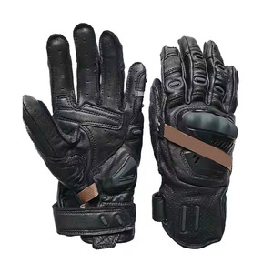 High Quality Leather Racing Motorbike <b>Gloves</b> Breathable <b>Touch</b> <b>Screen</b> Full Finger for Cycling Sports Protective <b>Gloves</b> - Product Image 2