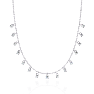 Collier en argent sterling 925 avec pendentif en moissanite taille brillant rond, bijou pour mariage, fiançailles, cadeau - Product Image 1