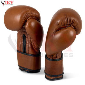 ราคาโรงงานโดยตรง สินค้ามาใหม่ บริการ OEM ODM ขายดีที่สุด แบรนด์ส่วนตัว ถุงมือฝึกซ้อมหนังสีน้ำตาลกลาง คุณภาพสูง - Product Image 2