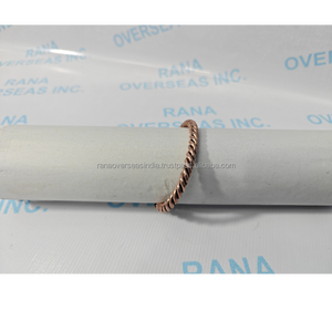 Bracelet ouvert torsadé en cuivre pur pour le bien-être quotidien, le yoga, la réduction du stress et l'alignement spirituel - Product Image 6