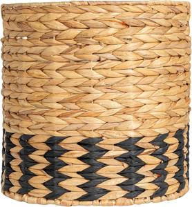 Panier à linge bohème rayé en jacinthe d'eau, fait main, panier de rangement, vente en gros, écologique, fabriqué au Vietnam - Product Image 4