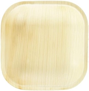 Assiettes carrées écologiques de 6 pouces en fibre de coco pour gâteaux, pâtisseries et entrées – Idéales pour les fêtes à domicile, la restauration, la présentation de glaces et desserts – Modèle 2026 - Product Image 4