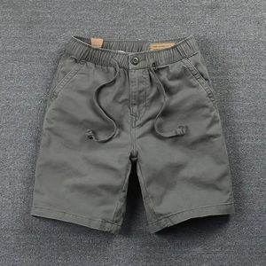 Shorts cargo d'été pour hommes, prix usine CN Bangladesh, coupe décontractée ample, couleur unie, en mélange de coton respirant et imperméable, cinq points - Product Image 4