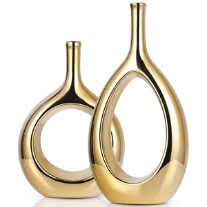 Handmade <b>Gold</b> Flower <b>Vase</b> for Wedding Home Decoration <b>Vase</b> for Home Decoration Office Decoration Dining Decor wedding decor - Product Image 3