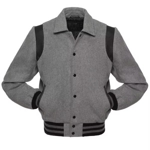 2026 New ASTURBAN WEAR Men's Casual Winter Varsity Jacket Custom Front Logo Breathable <b>Fleece</b> Fabric Stand Collar Zipper Closure - Product Image 4
