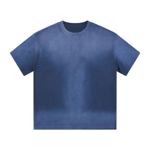 T-shirt Homme Col Rond 100% Coton Lourd 230 g/m² en Tissu Tricoté Surdimensionné, Motif Bambou Uni Personnalisable, Lavage Acide - Product Image 5