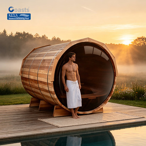 Sauna extérieur artisanal en cèdre rouge, pièce unique, certifié ETL, système WiFi intelligent, pour <span class=keywords><strong>spa</strong></span> de jardin haut de gamme Holland. - Product Image 1