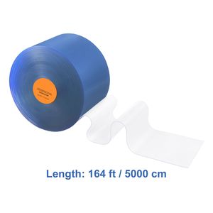 164FT Length Clear <b>PVC</b> Smooth Curtain <b>Strip</b> Door Bulk Roll 8\" Width X 0.08\" Thickness Industrial Door <b>Strips</b> - Product Image 3