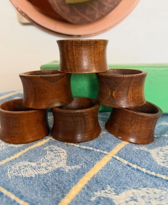 Wooden Napkin Rings Ring Shape Vintage <b>Table</b> Decoration 4.5cm Width Durable Wedding Use handmade wooden napkin ring <b>table</b> decor - Product Image 1