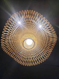 KAI Bamboo Pendant Light Handwoven Rattan <b>Ceiling</b> Lamp Boho Natural Wicker Hanging Light Home <b>Decor</b> Supplier Manufacturer - Product Image 3