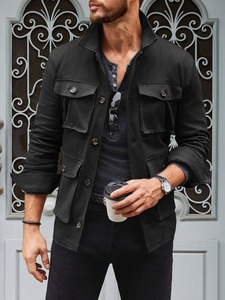 Premium Canvas <b>Field</b> Inspired Formal <b>Jacket</b> Stand Collar Functional Storage Compartments Rugged Outdoor Outerwear - Product Image 5