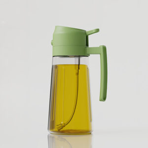 Botella de spray de aceite de plástico verde para cocina, dispensador con asa y bomba, accesorios de cocina, utensilios de cocina, spray de aceite - Product Image 2