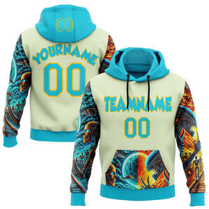 Sudadera con Capucha Personalizada con Diseño de Patrón 3D Cosido, Ropa Deportiva de Invierno Sublimada - Product Image 5