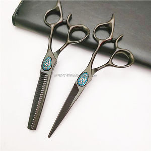 Venta caliente tijeras de mano izquierda tijera precisión japonés profesional 440C acero doble peluquero recorte para tijeras de pelo - Product Image 1