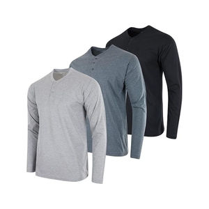 T-shirts à manches longues pour hommes, col rond, style streetwear, coton lourd, couleur personnalisée, écologiques, respirants, 100% coton, nouvelle collection automne - Product Image 2