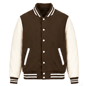 OEM Customizable Men's Varsity <b>Jacket</b> with Stand Collar Front Logo Eco-Friendly Breathable Winter <b>Jacket</b> High Quality Wholesale - Product Image 1