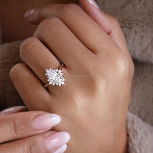 IGI/GIA Lab Grown Vintage 14k jaune mariage/fiançailles unisexe bague ovale coupe diamant fin or blanc anniversaire digne de fête - Product Image 4