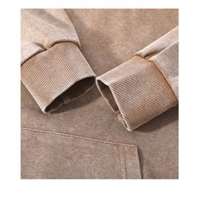 Sudadera con capucha de corte holgado, estilo desgastado, 360g, con logotipo personalizado bordado, precio de fábrica de Bangladesh y China - Product Image 2