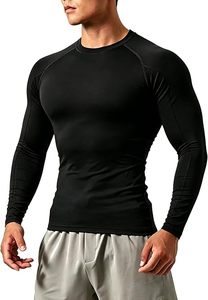 Men's Slim Fit Compression Long Sleeve Eco-Friendly Spandex/Polyester Performance Shirt Premium Quick Dry Base <b>Layer</b> <b>Top</b> - Product Image 4