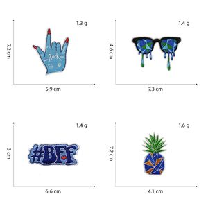 Patchs thermocollants personnalisés en tissu sergé brodé, motifs floraux et botaniques, appliqués sur vêtements, chapeaux et sacs - Product Image 2