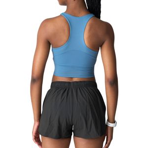 Custom Wholesale Women Racerback Sports <b>Bra</b> Crop Top OEM ODM Manufacturer High Neck Workout Tank Top Fitness Activewear - Product Image 2
